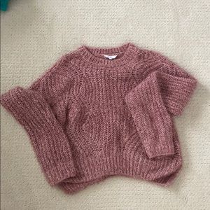 Candies pink fluffy crew neck sweater